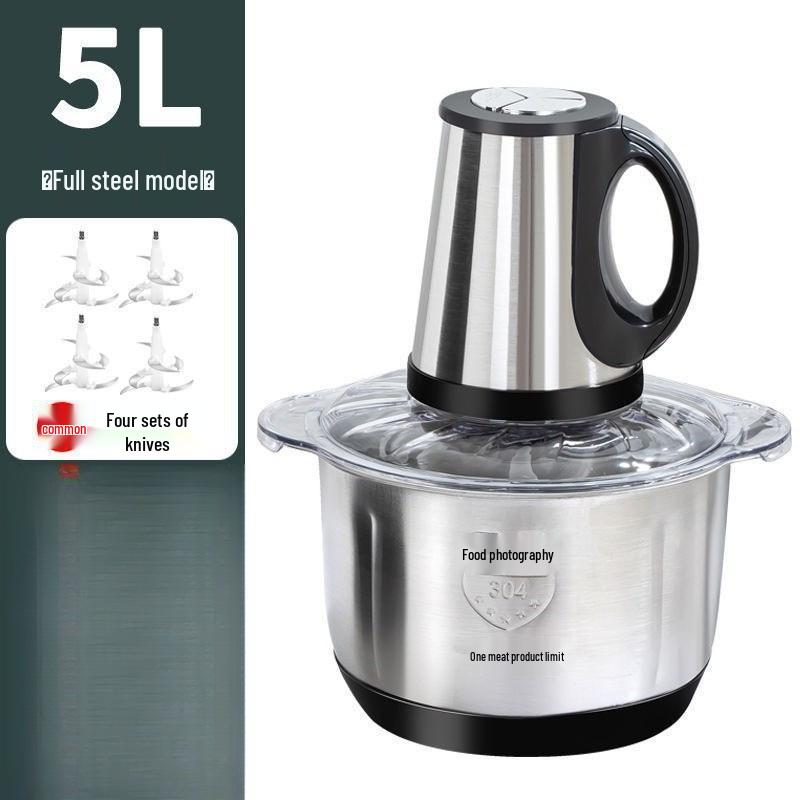 Electric Meat Grinder & Dough Mixer - Multifunctional Household Food Processor for Dumpling Stuffing & Pepper Grinding