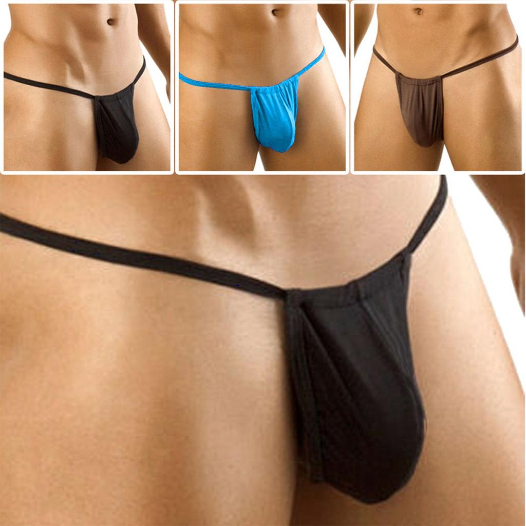 New Men T-back Thin Thong Low-Waisted Underpants Sexy Comfortable Underwear