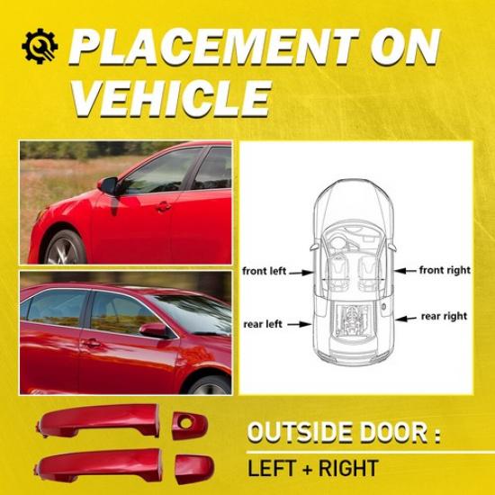 Outer Door Handle Front Left Driver+Right Passenger For 2012-2017 Toyota Camry K