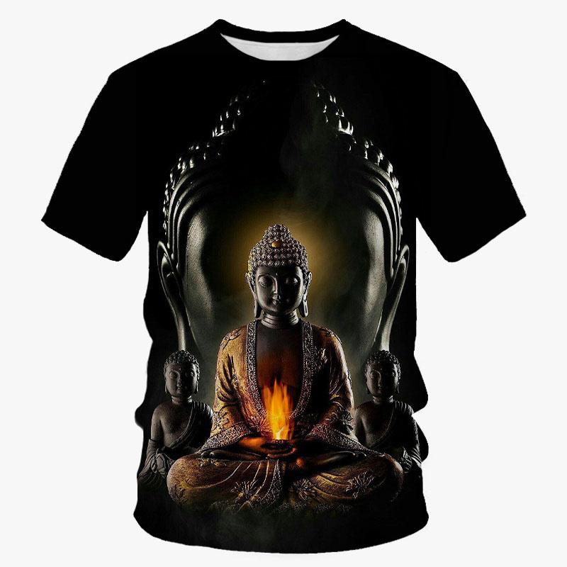 Fashion 3D Printed T Shirt Men's Religion Pattern Tees Summer Round Neck Tops Tees Oversize Short Sleeves T-shirt Size XS-6XL