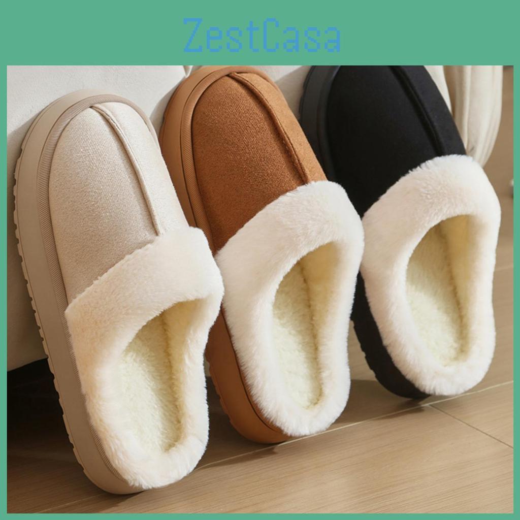 For Womens Slippers Wearing Cotton Autumn And Winter Home Couples Warm Shoes With Toe Caps And Thick Soled Slippers For Mens Autumn And Winter