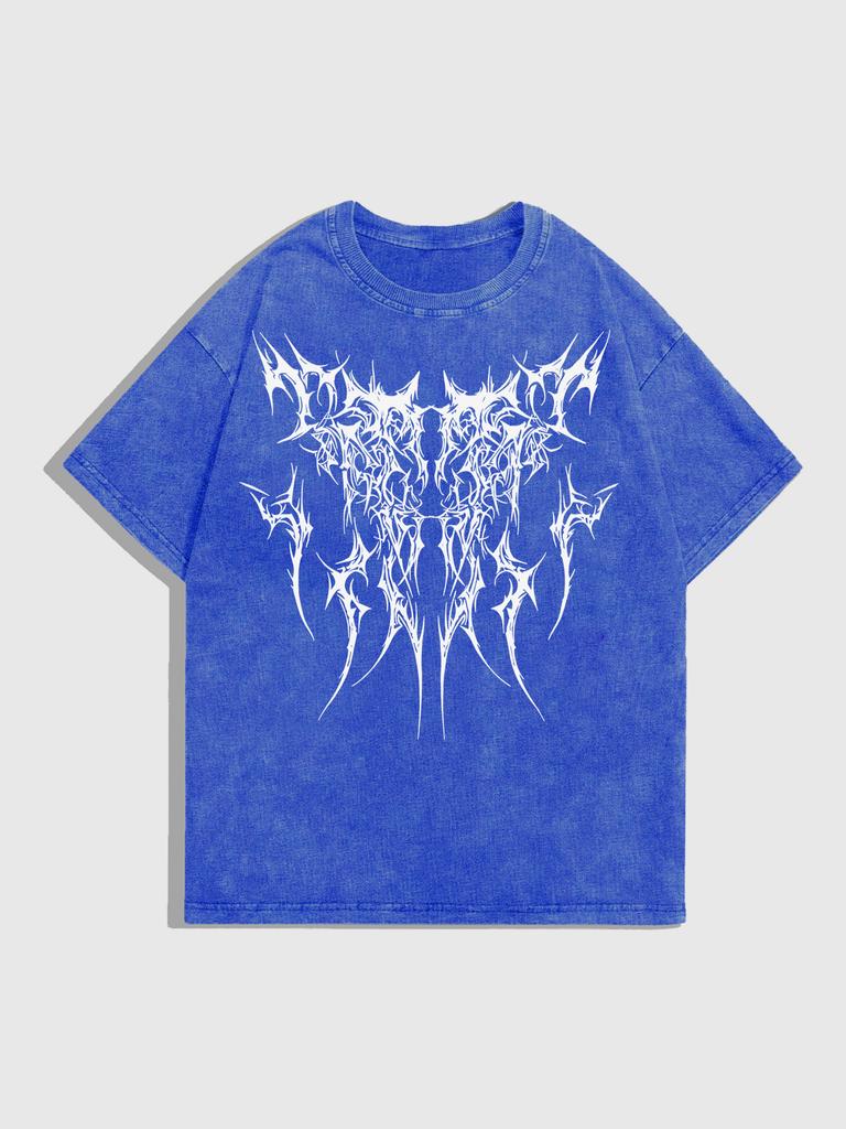 Ανδρικά T-shirts με Γραφικά Unisex Βαμβακερό Oversized T-Shirt Κοντομάνικο Vintage Streetwear Casual T-Shirt Top