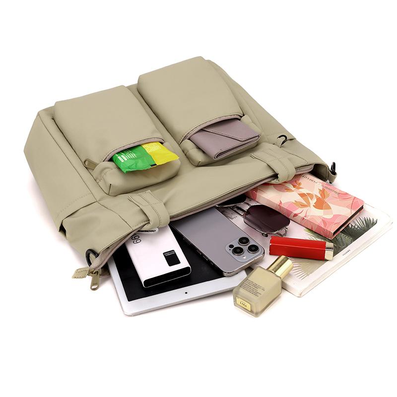 Classic Nylon Shoulder Bag Women Multi Pocket Crossbody Bag Inner Zipper Pocket Ideal for Everyday Use Work Shopping and Meeting Friends