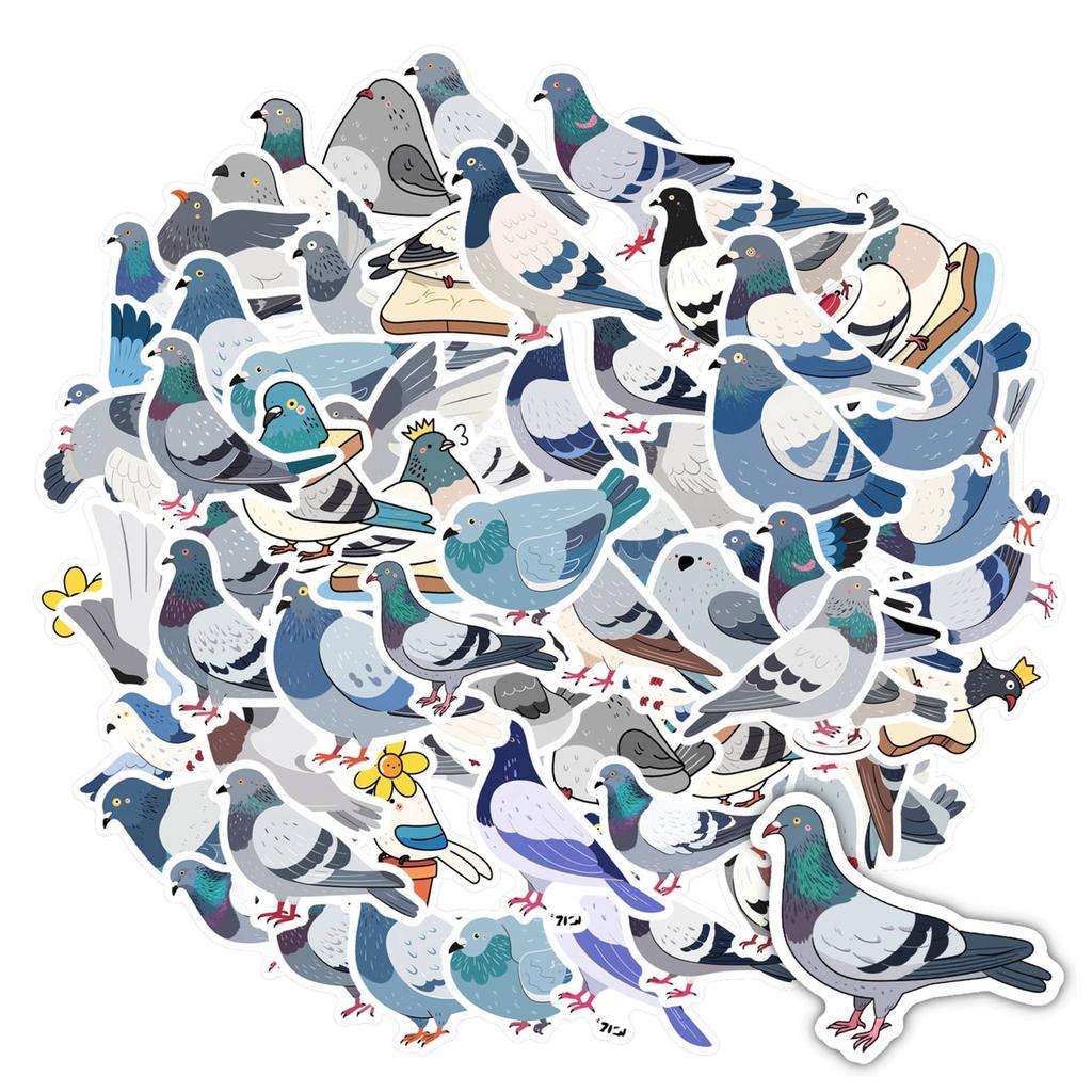 35pcs Playful Cartoon Stickers Whimsical Birds DIY Stickers Animal Stickers For Laptop Luggage Scrapbook Diary Sticker DIY