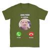 John Pork Is Calling Funny Meme T Shirt Unisexs  Pure Cotton Casual TShirt Crew Neck  Tees Short Sleeve Clothing Gift Idea