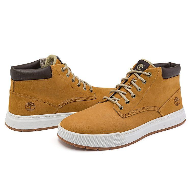 Timberland Maple Grove Wide Fit Leather Chukka Boots 'Wheat' A5PRVW