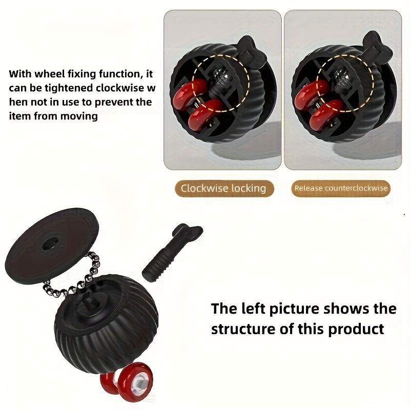 4pcs Set Combination, with Lockable Rotating Casters, Self-Adhesive Furniture Wheels, 360° Silent Rotation | Mirror Metal Load-Bearing Wheels
