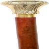 Knob Handle Wooden Walking Stick Cane with Rosewood Stick Shining Brass, Brass