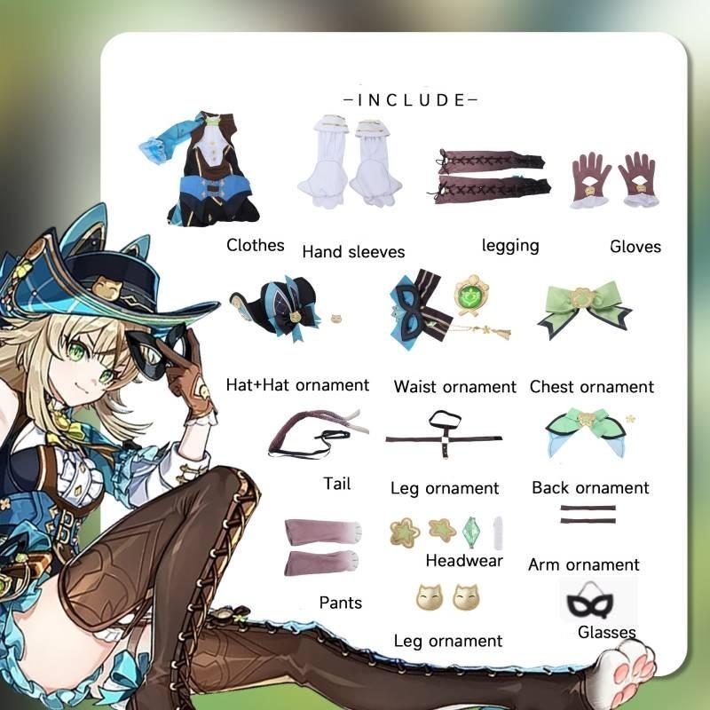 Kirara Genshin Impact Cosplay Set Women Cartoon Halloween Party Gifts Dress