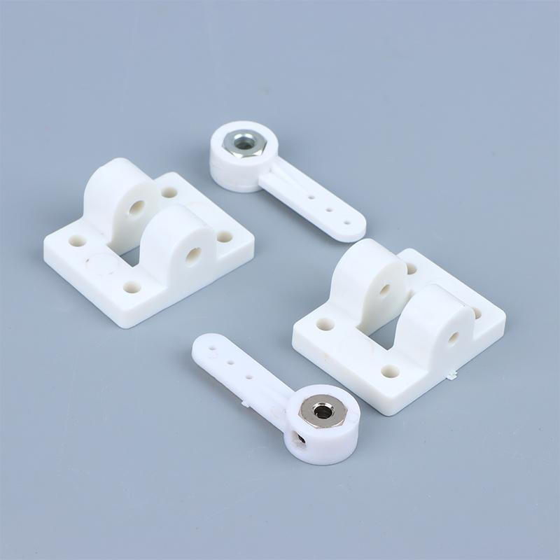 1 Set Landing Gear Front Wheel Steering Steering Arms+Mounts Suitable For Rc Fixed Wing Aircrafts Diy Parts