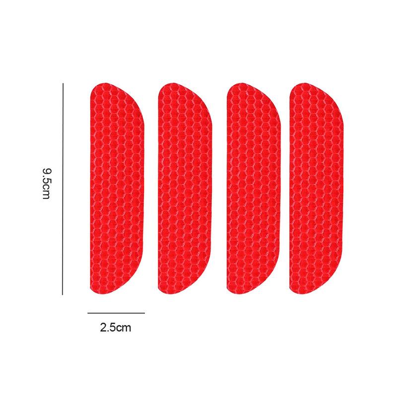 4pcs Car Wheel Eyebrow Sticker Car Reflective Warning Stickers Car Body Reflective Strips Stickers Auto Exterior Accessories