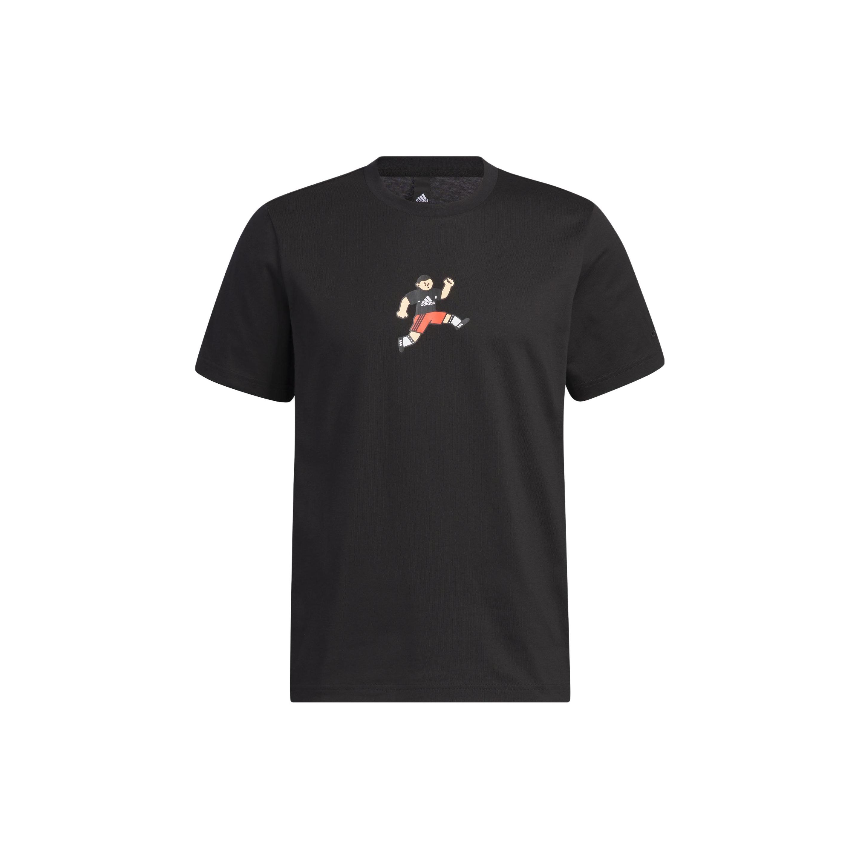

Adidas X Seebin SS23 Playful Series Graphic Print Short Sleeve T-Shirt, Men Casual Sports Crew Neck Tops Black IA8115 XXXL