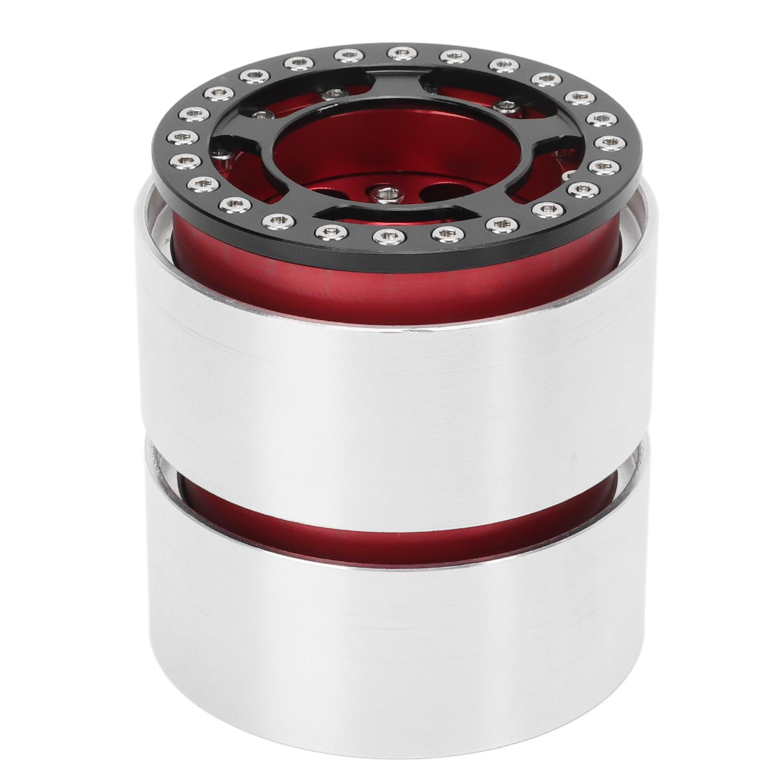 

2pcs 1.9 Inch Beadlock Wheels Aluminum Alloy CNC Machining Universal RC Wheel Rims for Crawler Black Red червоний