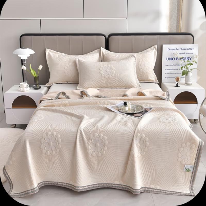 

Grace Комплект стеганого покрывала из трех предметов с жаккардовым узором полыни Jieliya