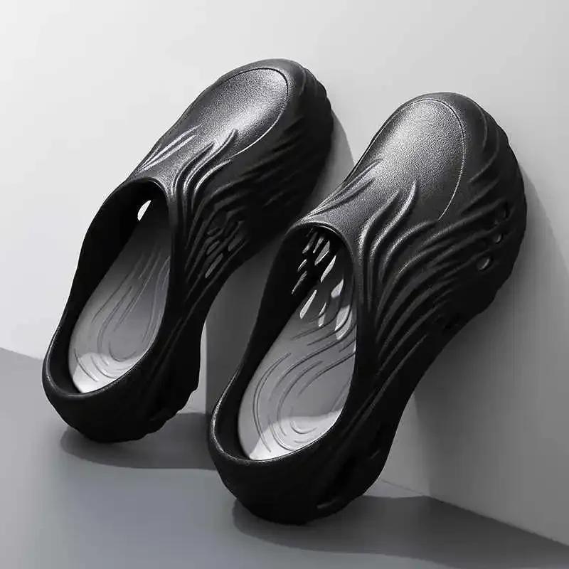 

Spring Round Tip Beach Sandals Large Men s Slipper Shoes Boots Yellow Sneakers Sport Visitors Imported Best Sellers 45 чорний