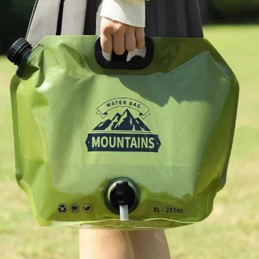 2.5L/8L Water Storage Bag with Faucet Large Capacity Water Container Outdoor Hiking Accessories