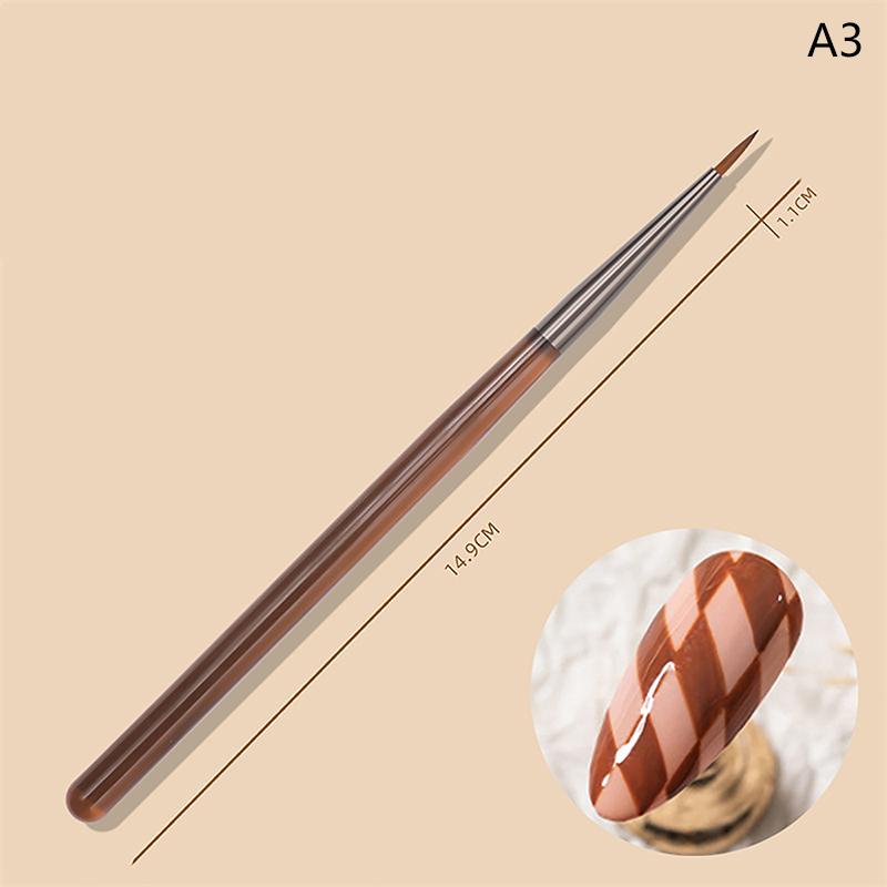 Nail Art Liner Brush Stripe Pattern Painting Brush Acrylic Uv Gel Extension Drawing Carving Pen Diy Manicure Tool Nail Brush