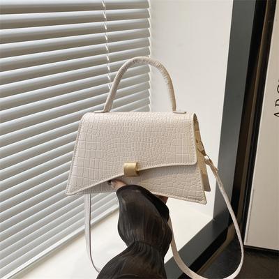 2025 design di nicchia nuova borsa da donna autunno e inverno retrò motivo coccodrillo chiusura sottobraccio versatile monospalla tracolla piccola borsa quadrata