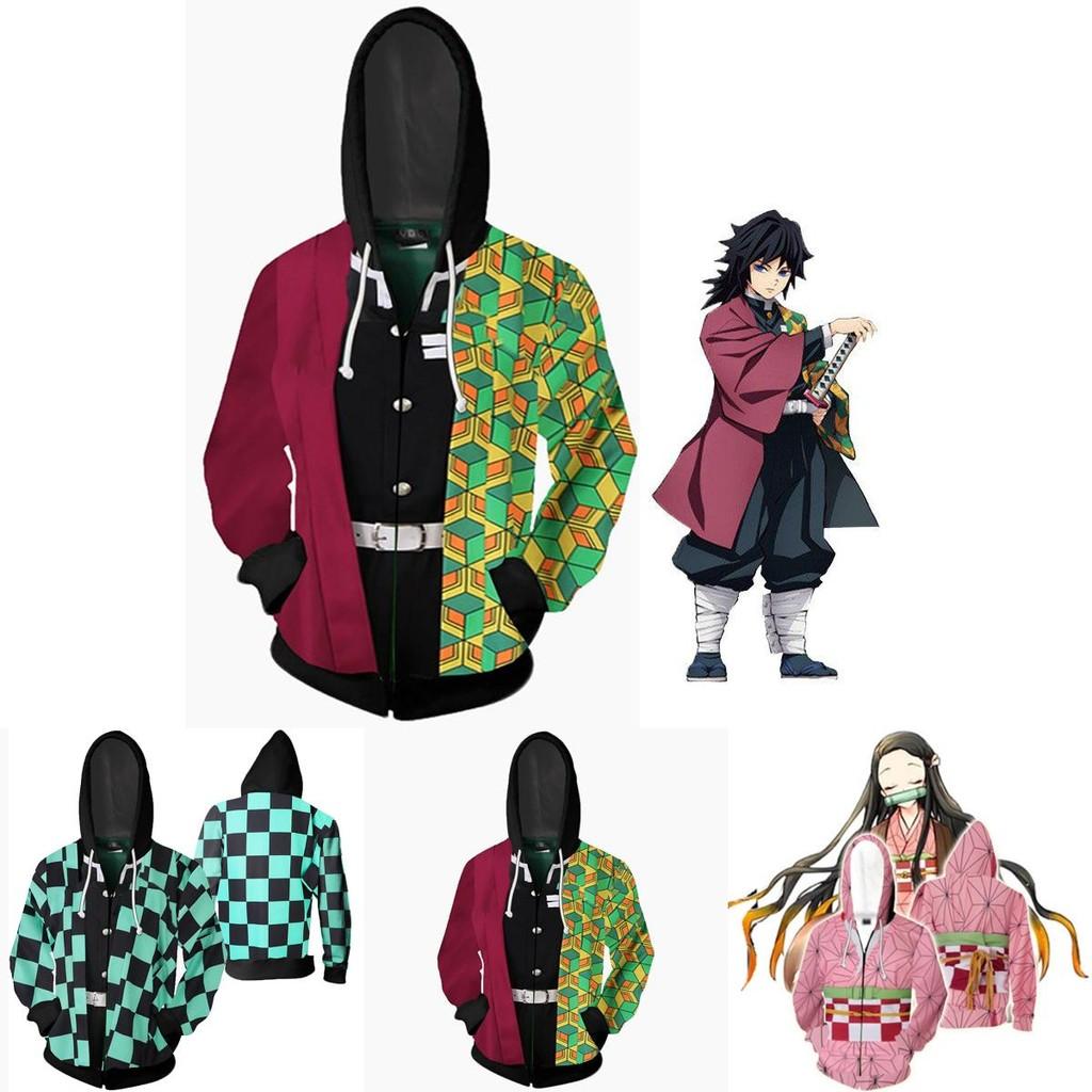 Demon Slayer Kimetsu No Yaiba Vibrant Soft Zipper Up Hoodie For Comfort