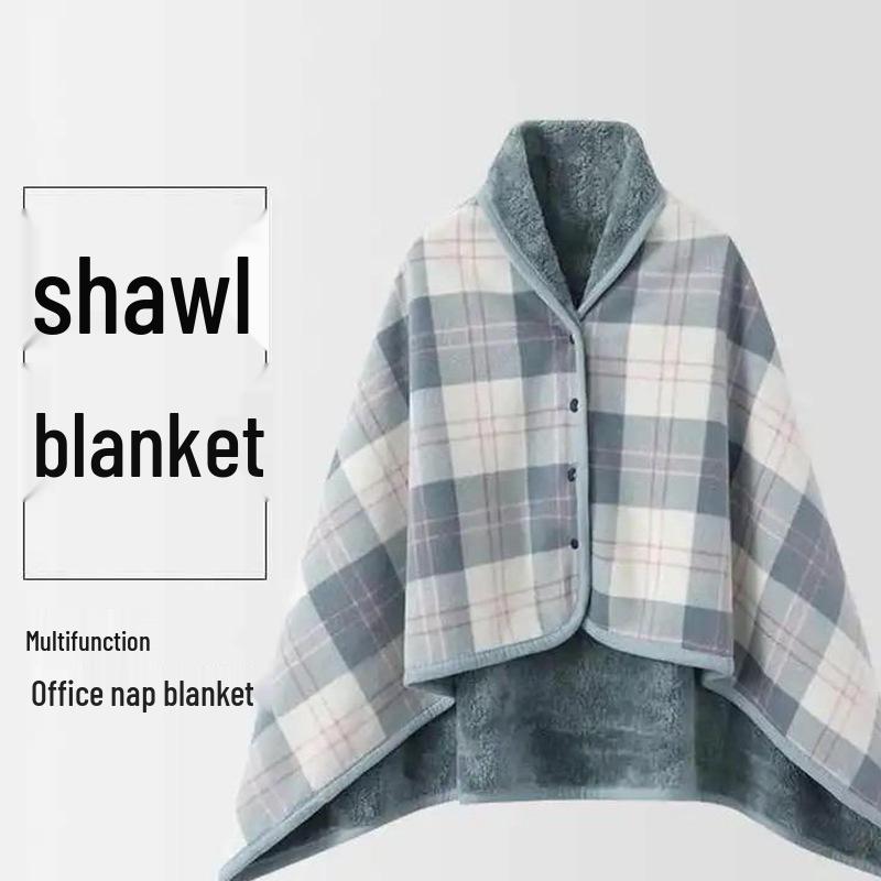 Multifunctional Shawl & Blanket: Dual-Purpose Leg Cover, Office Cloak, Sofa Throw