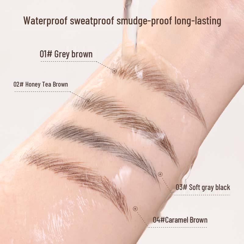 GECOMO Fine Sculpting Waterproof Brow Pencil - Long-Lasting, Defined Strokes, Sweatproof.