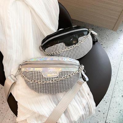 Casual Rhinestones Waist Pack Shiny Crystal Fanny Packs Crossbody Bags Evening