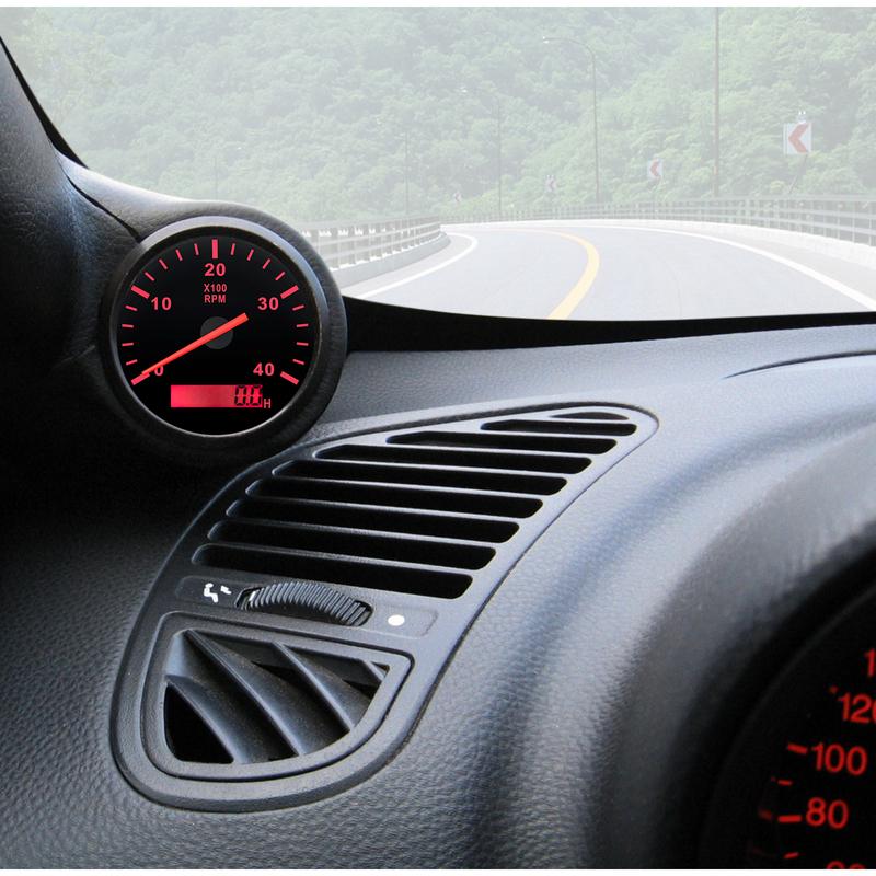 9-32V 85mm Marine Tacho Meter Gauge LCD Digital Hourmeter Boat Tachometer 3000~8000RPM Toerenteller Hour Meter RPM Sensor