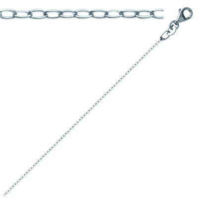 [K9306] - Ασημένια Αλυσίδα 'Forçat' ασημί (ροδιωμένη) - 40 εκ. 1 χιλ.