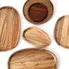 1Pcs Irregular Oval Serving Tray Wood Dinner Plates Fruit Dishes Dry Fruit Sushi Tea Tray Bread Wooden Plate Home Decoration