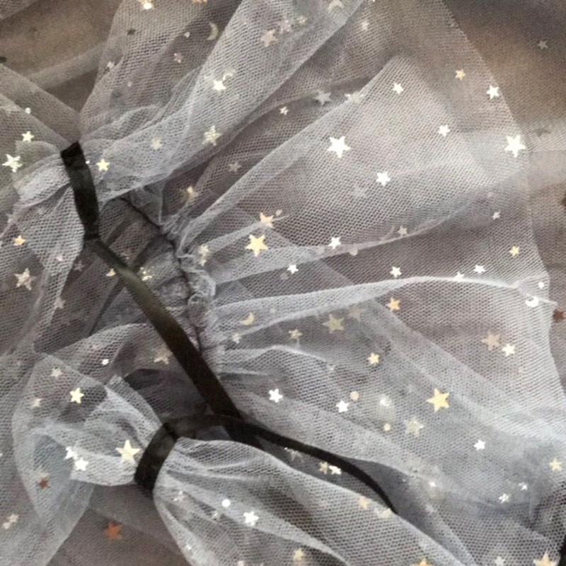 Süßes süßes Mädchen, Stern, Perlenschleife, Feenschleier, Rüschen, ausgestellte Ärmel, Studentin, Hochzeit, Brautjungfer, Party