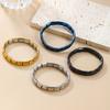 Braccialetti Quadrati Trendy in Acciaio Inossidabile per Donne Uomini HipHop Metallo Moduli Italiani Estensibili Regalo Gioielli Festa di Compleanno
