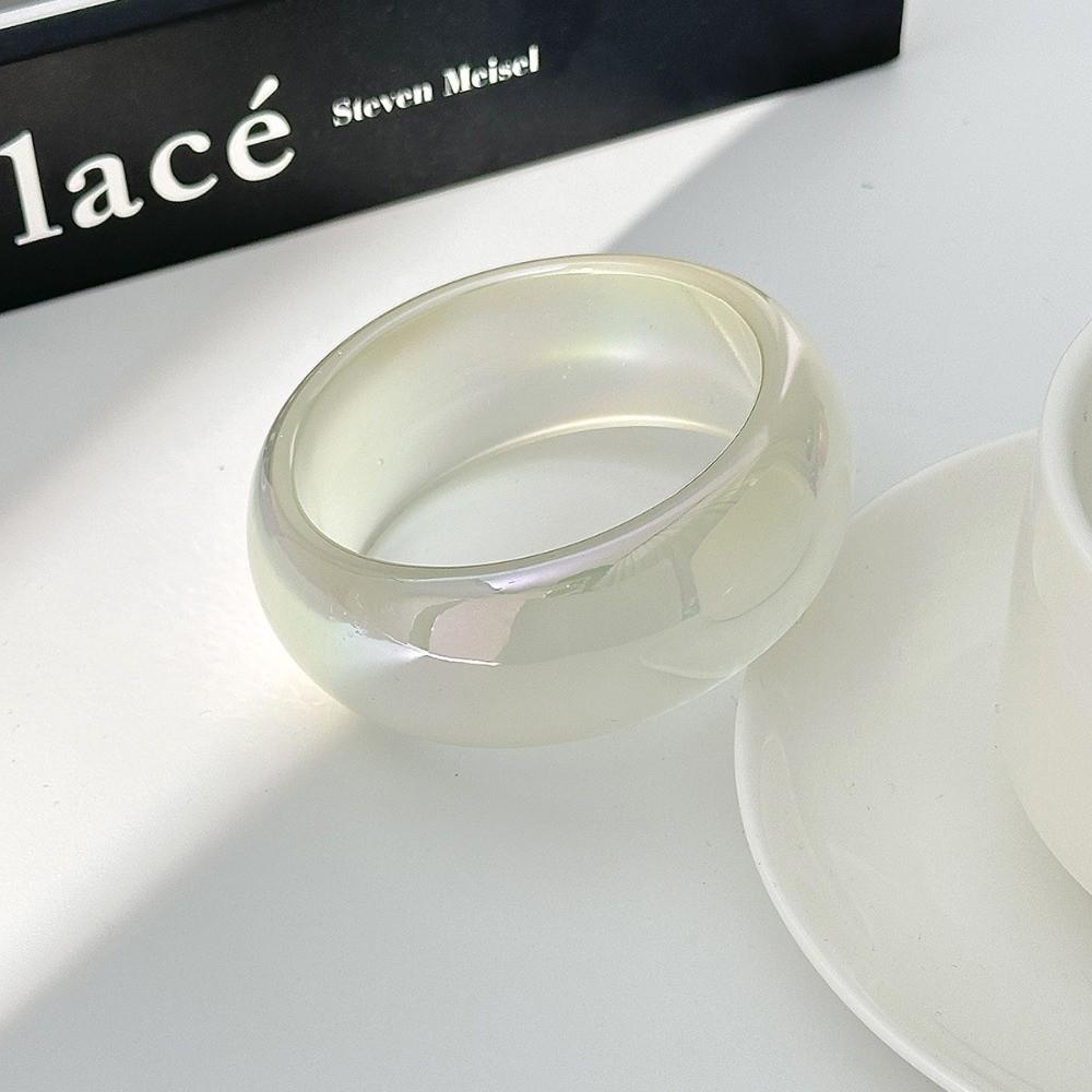 Punk Hip Hop Laser Bracelets Transparent Chunky Bangles Colorful Resin Bangles  Women Jewelry