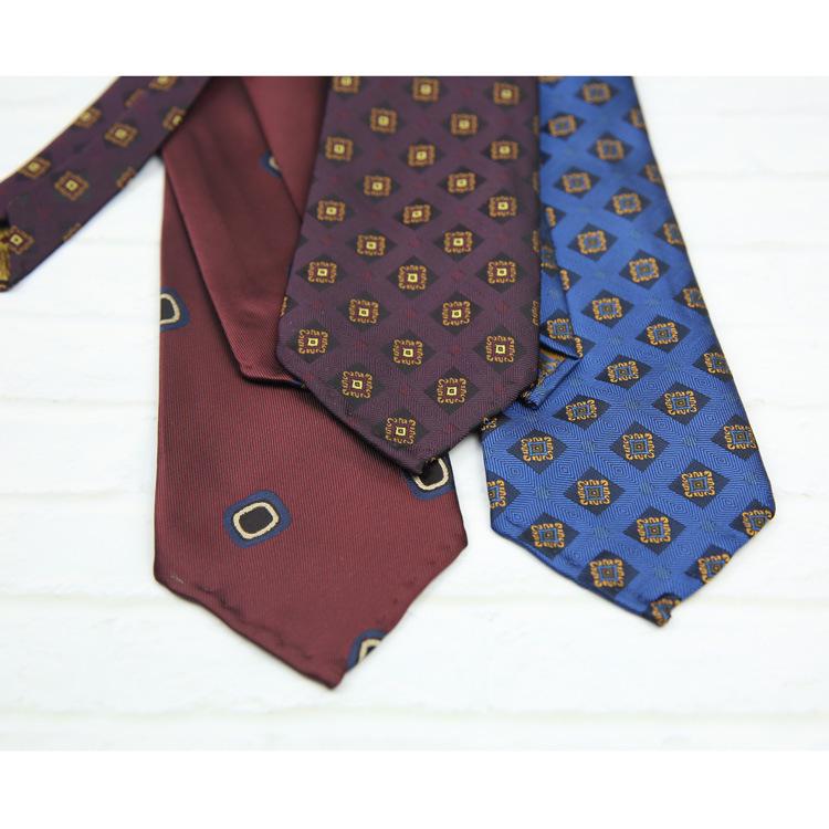 Men's Formal Arrow-Shaped Tie - Italian Handmade Rolled Edge, Three-Fold Pleat, Perfect for Weddings & Suits