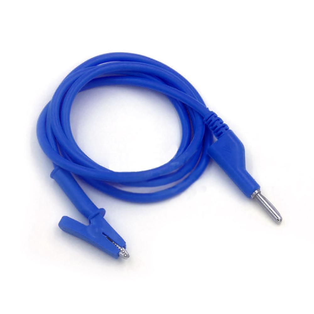 1piece 4mm Stackable Banana Plug To Crocodile Alligator Clips Flexible Cable for Multimeter Electrical Testing