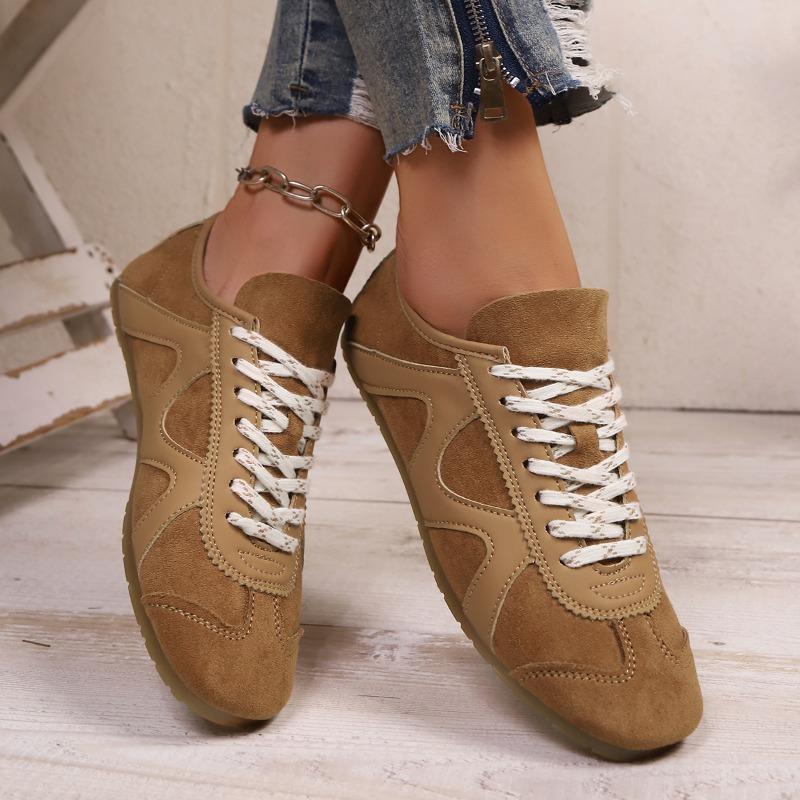 Shoes Female 2025 New Lace-up Women's Vulcanize Shoes Fashion Color Matching Casual Light Plus Size Versatile Sneakers Zapatos