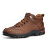 Handmade men boots autumn winter brown leather outdoor hiking sneakers plus size 39-48 male anti slip ankle boots Botas Hombre
