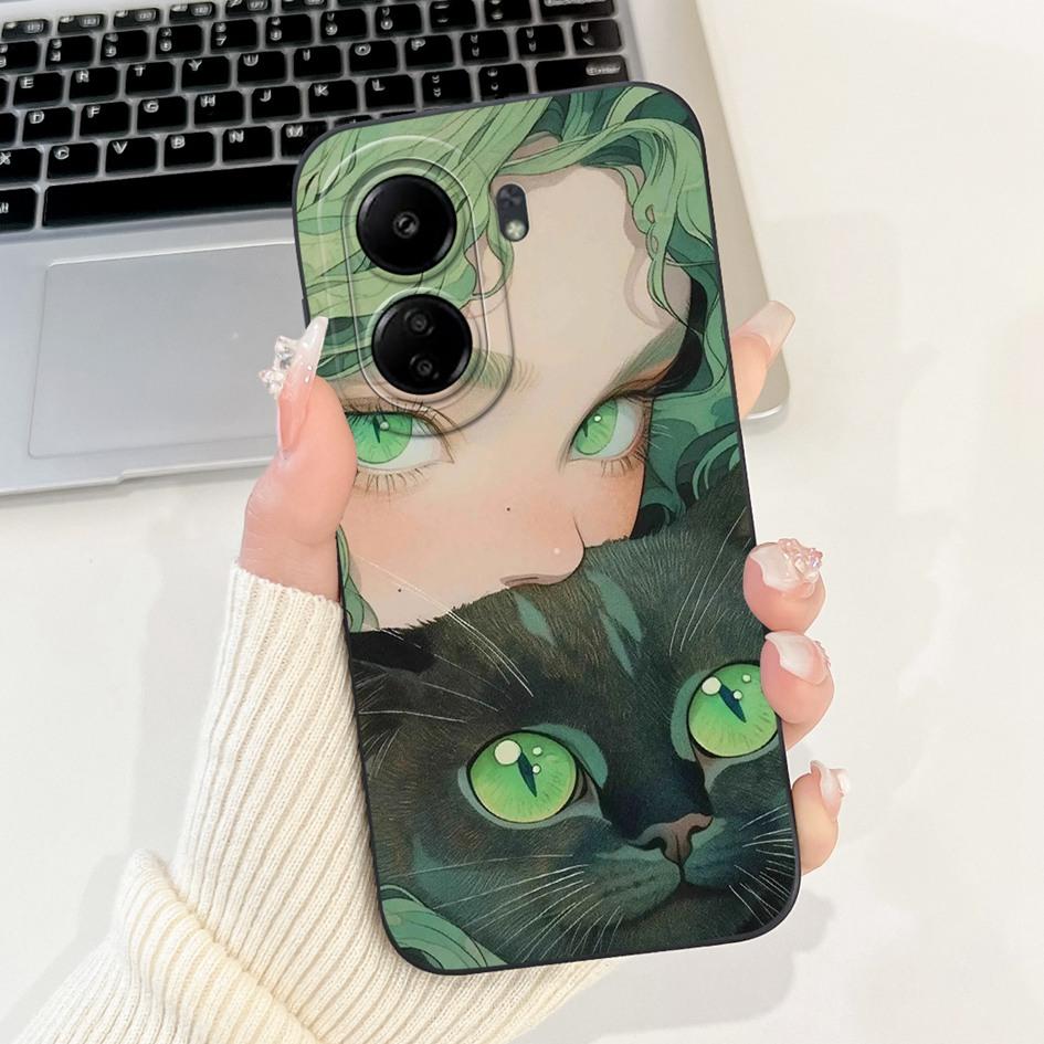 For Xiaomi Redmi 13C Case Cover Popular Flower Bowknot Soft TPU Silicone Shockproof Bumper For Xiaomi Poco C65 Redmi13C 4G Funda