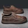 Fashion Men Brogue Dress Shoes Outdoor British Style Lace Up Leather Shoes Fashion Casual Business Man Shoes Footwear Chaussure Homme