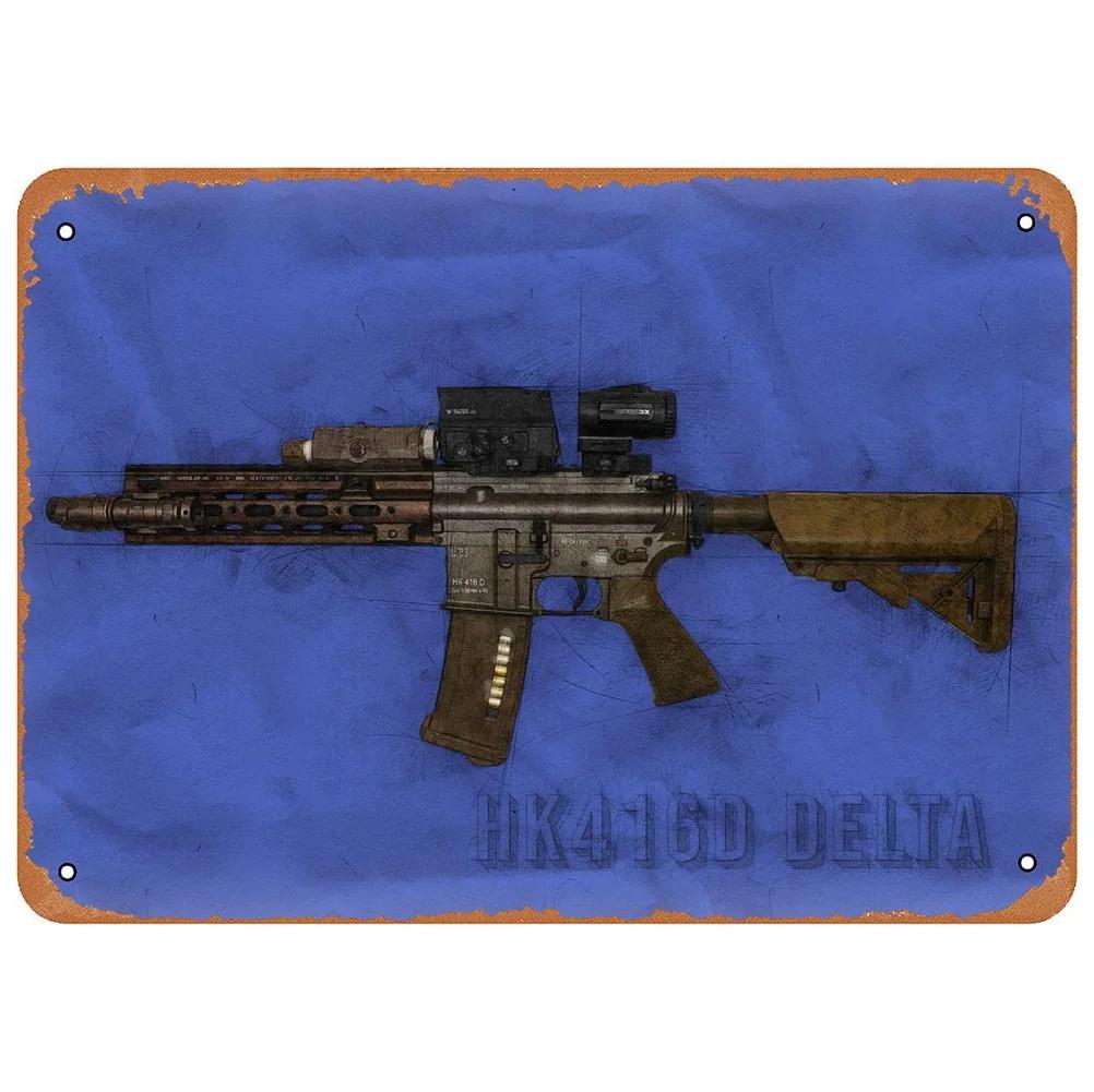 HD New Pistol Metal Tin Signs Ruger Smith Wesson Vintage Poster For Cafe Garage Bar Club Man Cave Art Wall Decorative Paintings