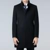 Double-sided Cashmere Coat for Men, Mid-length Winter Thickened and Warm Daddy Style Mink Fur Collar Down Liner Jacket