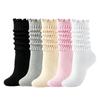 Women's Ruffled Lace Bubble Calf Socks - Girlish Long Slouch Style