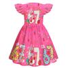 82838 Kids Girls Steal a Brainrot 67 Six Seven Print Ruffle Sleeveless Princess Dress