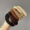 Elastico per Capelli a Scrunchie in Lussuosa Pelle Nera - Elastico Durevole per Capelli da Donna