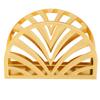 Gold Napkin Holder Hollow Out Semicircle Shape Stainless Steel Vertical Napkin Holder with Nonslip