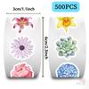 500Pcs/Roll Flowers In Blossom Kids Rewards Stickers - DIY Scrapbooks Album Decor Sealing Label Decals