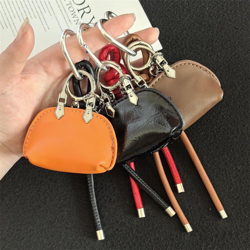 Miu-Style Mini Leather Keychain Bag Pendant