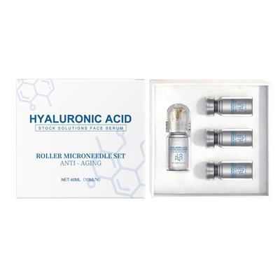 Straffendes Anti-Aging-Rollen-Microneedling-Set - Anti-Aging und Faltenreduzierende Gesichtspflege Flüssiges Gesichts-Mikroinjektionsmittel 40ML