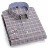 New In Shirt Plus Size 7XL Long-sleeve Shirts for Men 100%cotton Oxford Slim Fit Formal Plain Shirt Fashion Korean Plaid Clothes