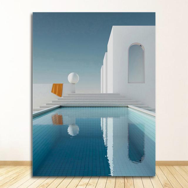 Bildergalerie für Wohnzimmer, Heimdekoration, abstraktes Stillleben, Gebäude, Leinwandgemälde, Poster und Drucke, Wandkunst