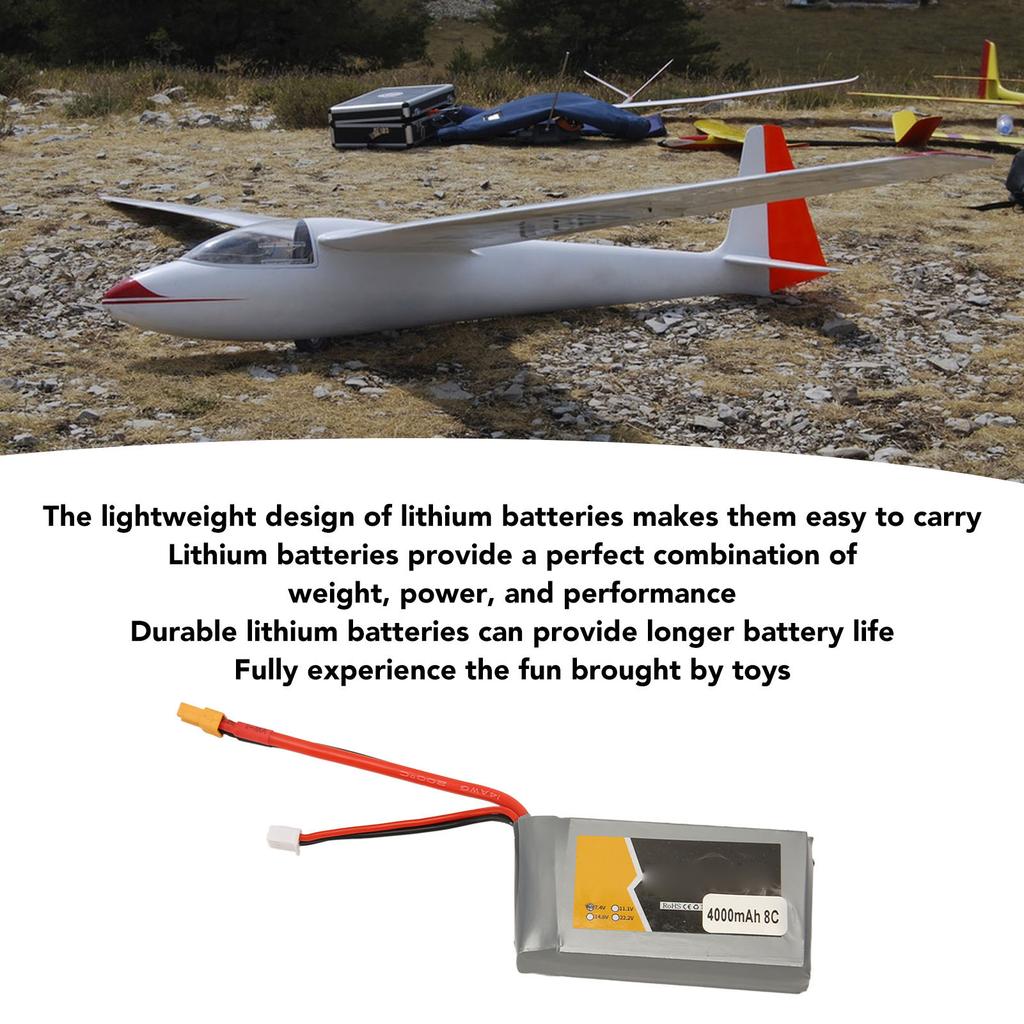 2S 7.4V 4000mAh 8C Lipo Battery 2S Lipo Battery for HJ TX16s TX18s Model Airplane Remote Control